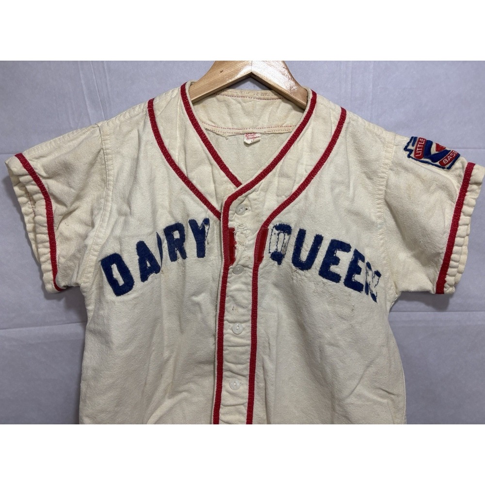 Little League Baseball Uniform Boys Dairy Queen Sponsor Russell Southern Vintage - Picture 3 of 16